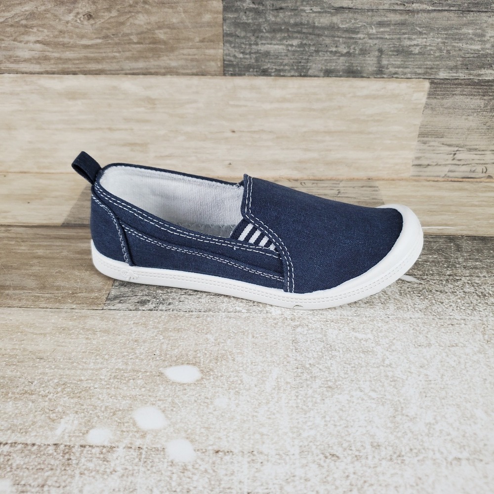 Jellypop Carlin Kids Shoes Sz 12 M Navy White Slip On Elastic Gore Sneakers